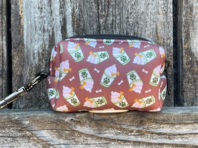 Puppachino Dog Poop Bag Holder | Brown Coffee Waste Bag Dispenser | Recycled Neoprene | Pup Cup Dog Accessory | Eco-Friendly Pet Gear