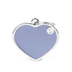 Large Lilac Heart ID Tag