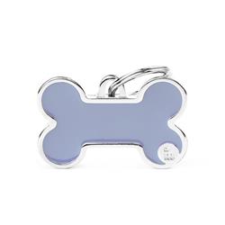 Large Lilac Bone ID Tag