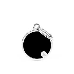Medium Black Circle ID Tag