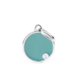 Medium Light Blue Circle ID Tag