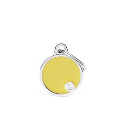 Small Yellow Circle ID Tag