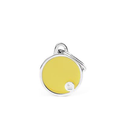 Small Yellow Circle ID Tag
