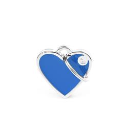 Small Blue Heart ID Tag