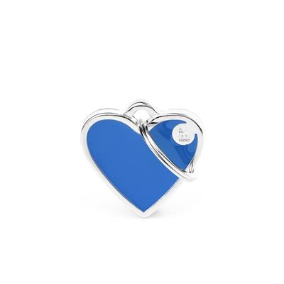 Small Blue Heart ID Tag