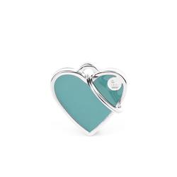 Small Light Blue Heart ID Tag