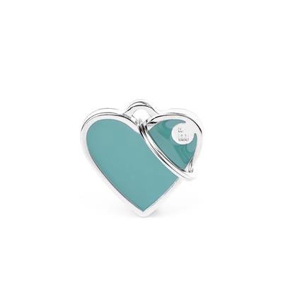 Small Light Blue Heart ID Tag
