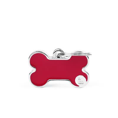 Small Red Bone ID Tag