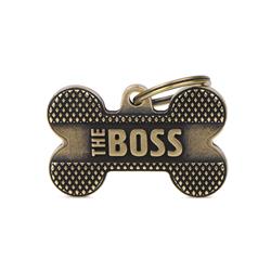 Big Bone Bronx Boss English Brass L ID Tag