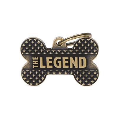Big Bone Bronx Legend English Brass L ID Tag