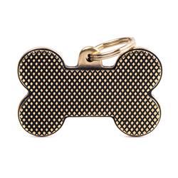 XL Bone Bronx Rhombus English Brass ID Tag