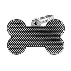 XL Bone Bronx Rhombus ID Tag