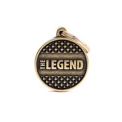 Medium Circle Bronx The Legend English Brass ID Tag