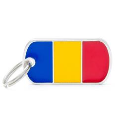 Romanian Flag ID Tag