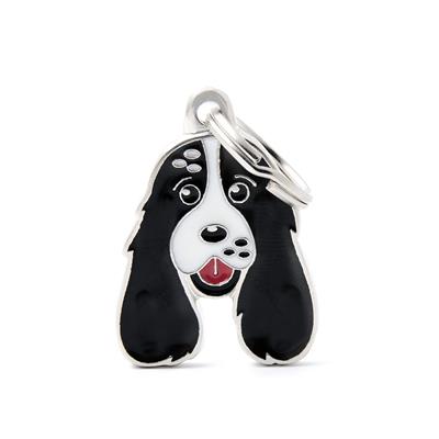 Black And White Englisch Cocker ID Tag