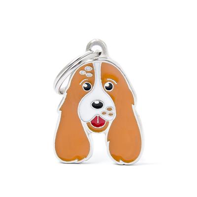 Orange And White English Cocker ID Tag