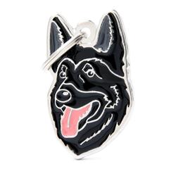 Black German Sheppard ID Tag