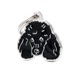 Black Poodle ID Tag