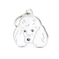 White Poodle ID Tag