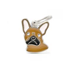 Brown French Bulldog ID Tag