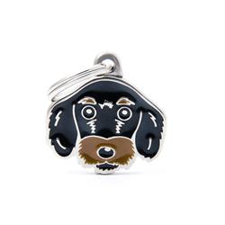 German Dachshund Black ID Tag