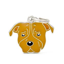 Brown American Staffordshire Terrier ID Tag