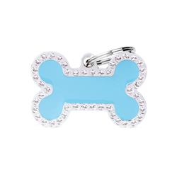 Light Blue Big Glam Bone ID Tag
