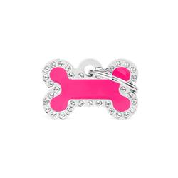 Pink Small Glam Bone ID Tag