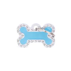 Light Blue Small Glam Bone ID Tag