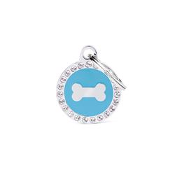 Light Blue Glam Bone ID Tag