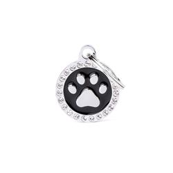 Black Glam Paw ID Tag
