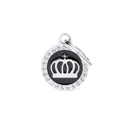 Black Glam Crown ID Tag