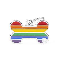 L Bone Rainbow ID Tag