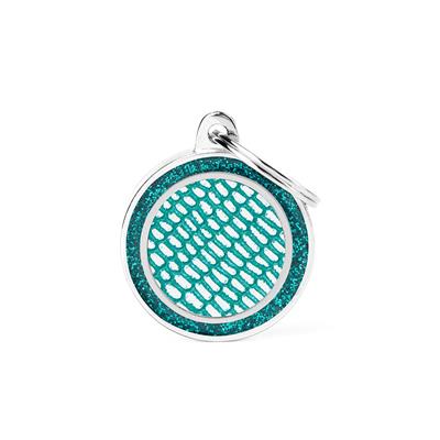Medium Turquoise Circle Saint Tropez ID Tag