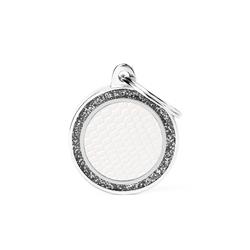Medium White Circle Saint Tropez ID Tag