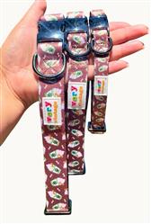 Puppachino – Coffee Dog Collar | Pup Cup Print | Recycled Polyester | Metal Hardware | Eco-Friendly Pet Collar