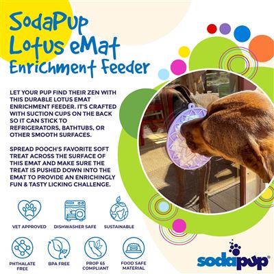 Lotus eMat Enrichment Lick Mat With Suction Cups