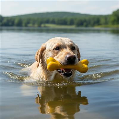 PUP-X Synthetic Rubber Chewing & Floating Bone Toy