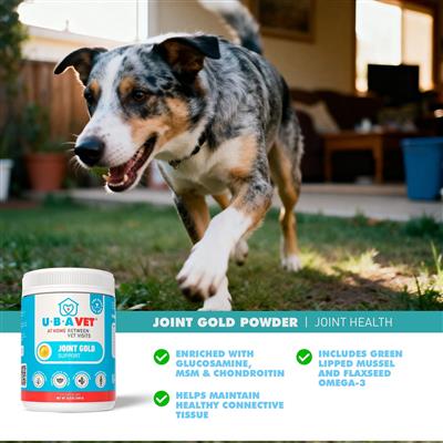 UBAVET Joint Gold Support Powder for Dogs & Cats (8.8 oz)