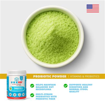 UBAVET Probiotics & Gut + Immune Health Support for Dogs