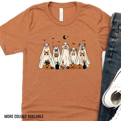 People Shirt | Dog Mom Shirt | Dog Shirts | Printed Tshirt | Human Dog Gear | Unisex | HALLOWEEN DOG GHOSTS