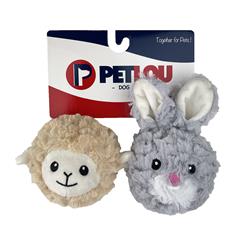 4" EZ Squeaky Twin Pack Lamb & Rabbit