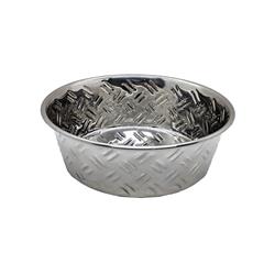 Spot Criss-Cross Stainless Steel Dish with Non-skid bottom 1 Quart