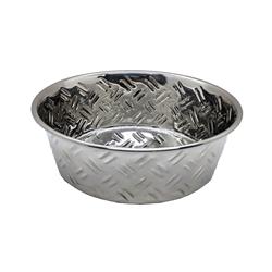Spot Criss-Cross Stainless Steel Dish with Non-skid bottom 2 Quart