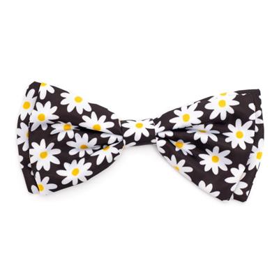 Black Lazy Daisy Bow Tie