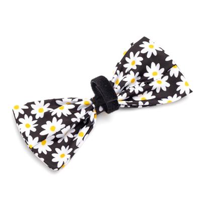 Black Lazy Daisy Bow Tie