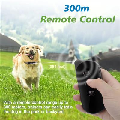 Pet Life ®  Tutor-Bark 1-to-2 Dog 1,000 Foot Range 8-Level Vibration and Tone Training Dog Collar - Black