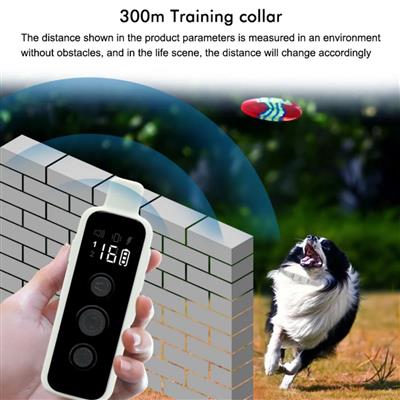 Pet Life ®  Embarker LED 1-to-2 Dog 2,000 Foot Range Vibration Tone and 16-Level Stimulation Training Dog Collar - Gray