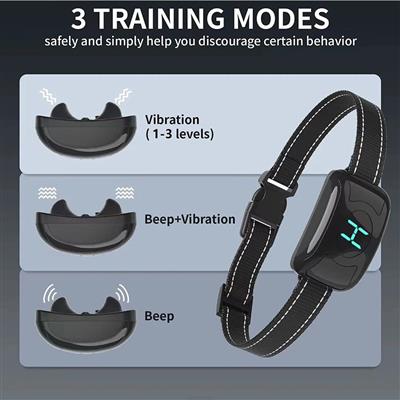 Pet Life ® Woofade 3-Level Sensitivity of Tone and Vibration Anti-Bark Dog Collar