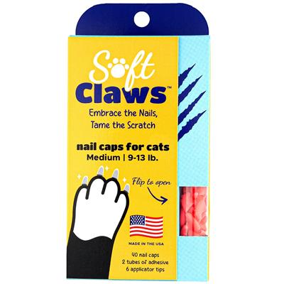 Pink Feline Medium Nail Caps by Soft Claws